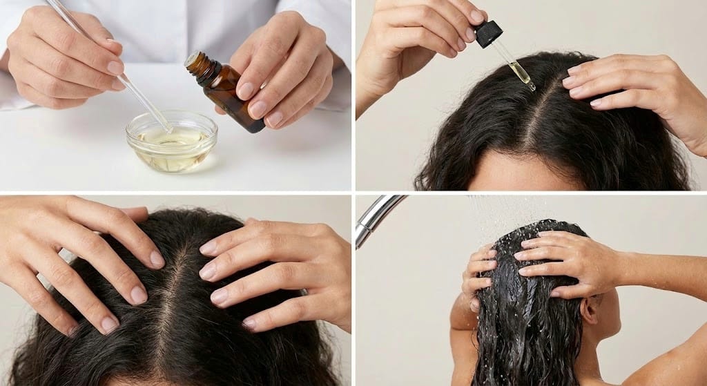 Step by step guide to applying rosemary oil safely for hair growth