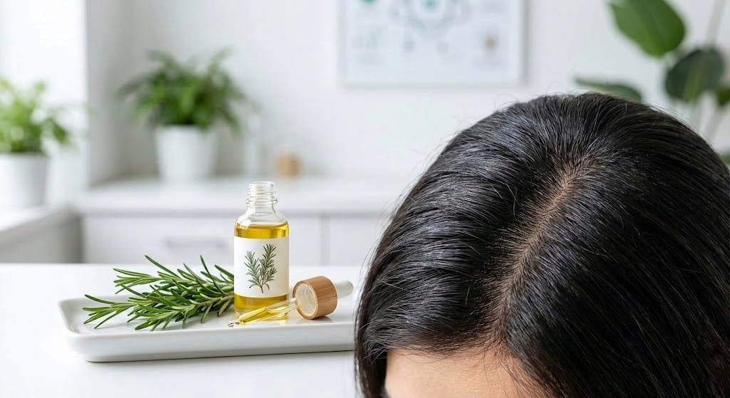 Rosemary oil used for natural hair growth and scalp health