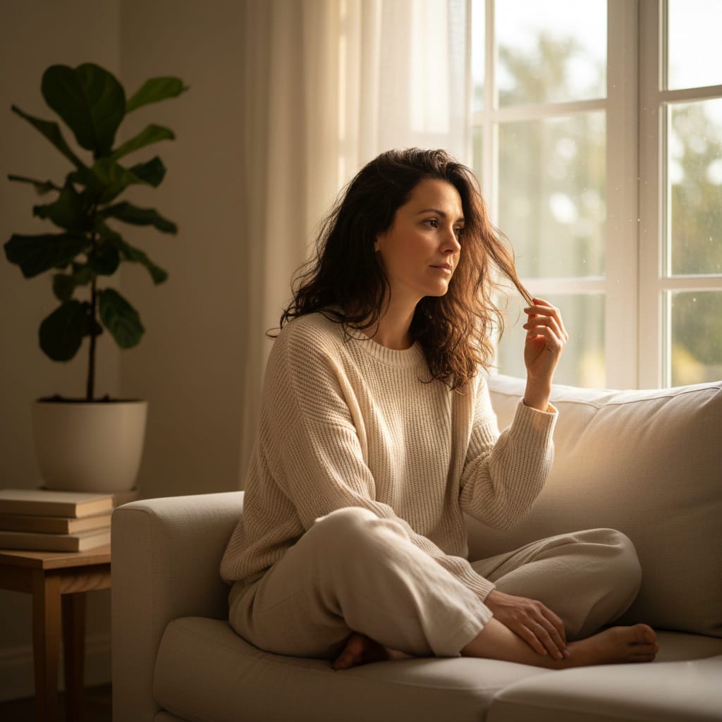 Vitamin D deficiency symptoms in women including fatigue and hair thinning